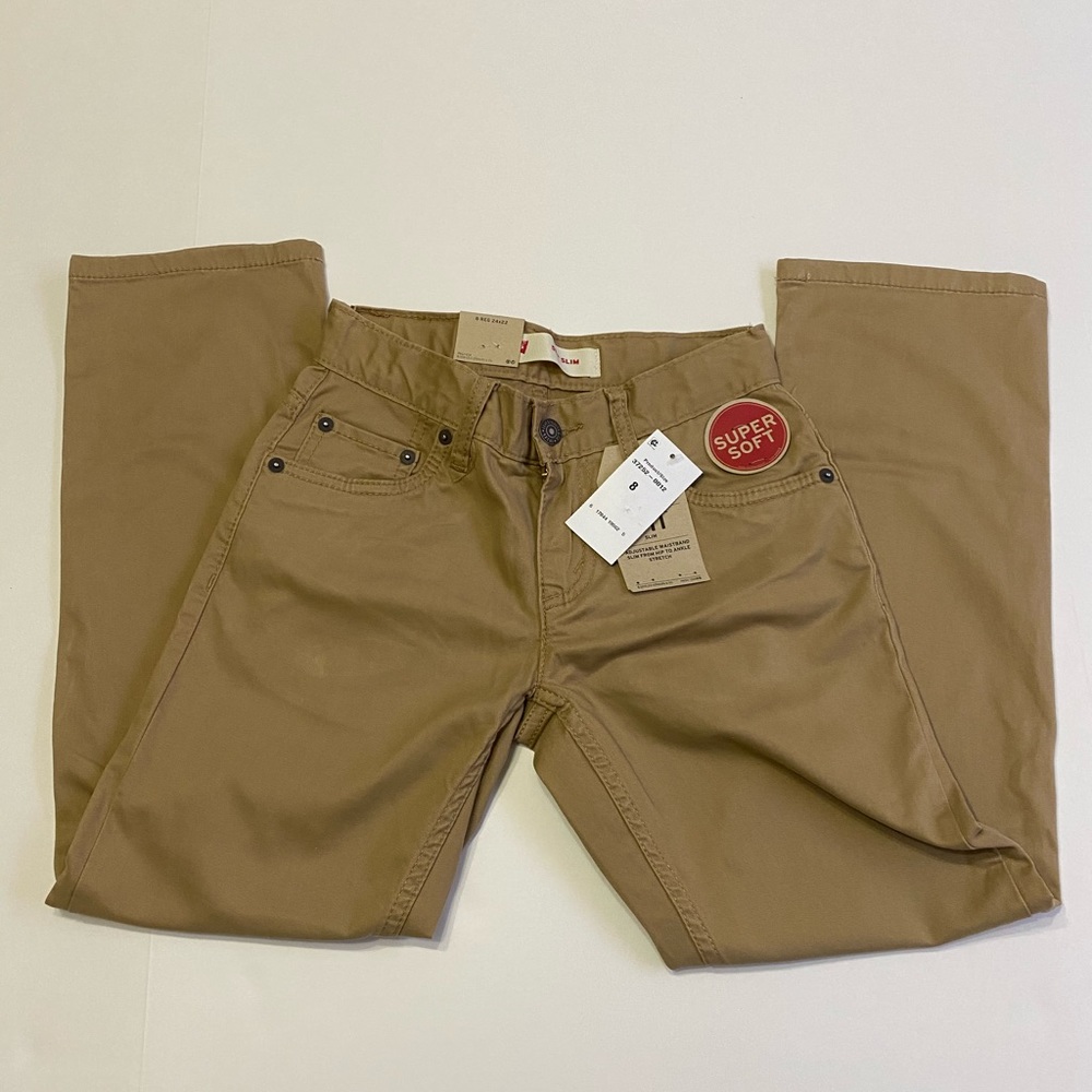 Levi’s Boys 511 Slim Khaki Pants NWT Harvest Gold